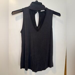Sienna Sky Charcoal Grey Cut Out Tank Top
